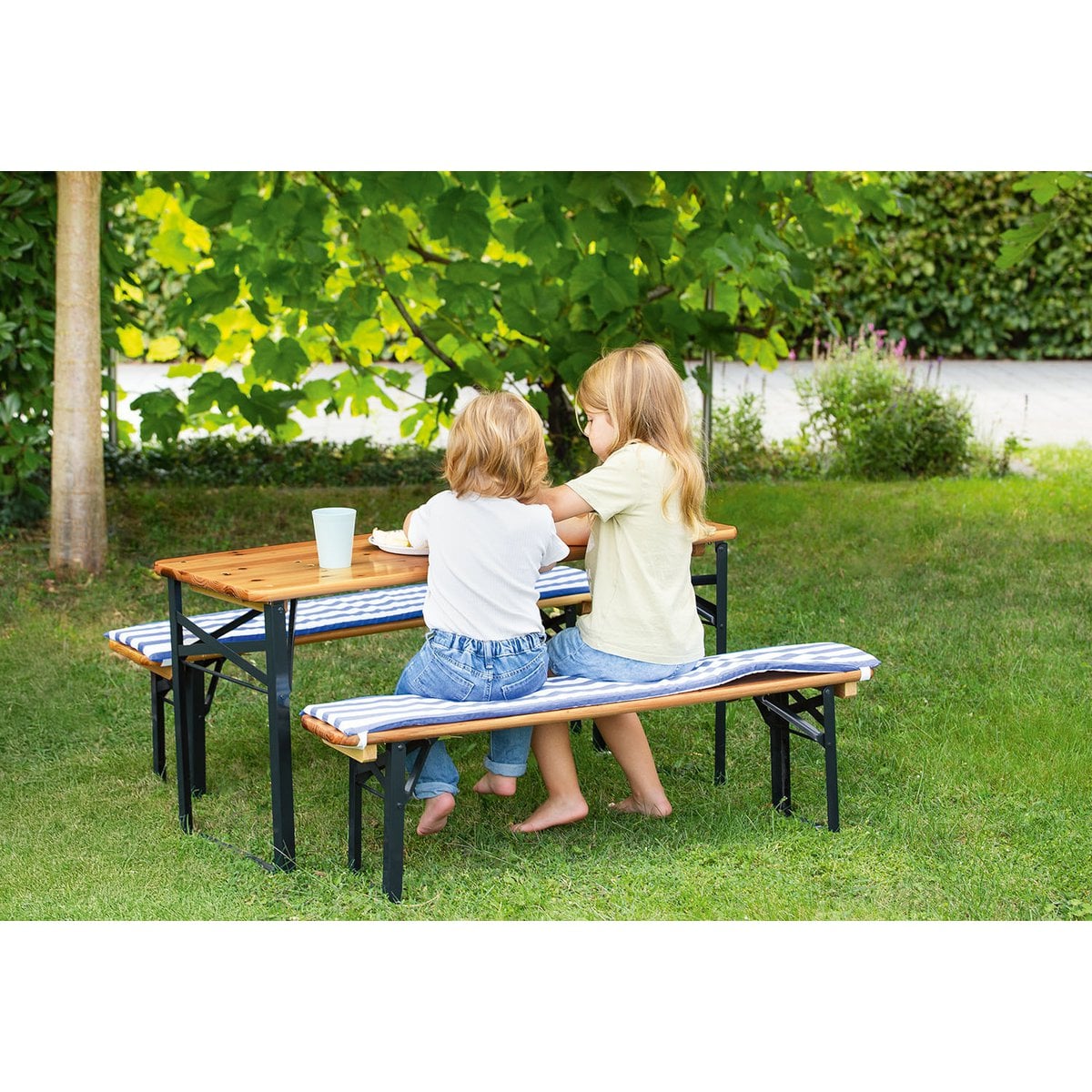 Kinderbank- und Tischset für Outdoor-Festlichkeiten "SEPP", 3-teilig