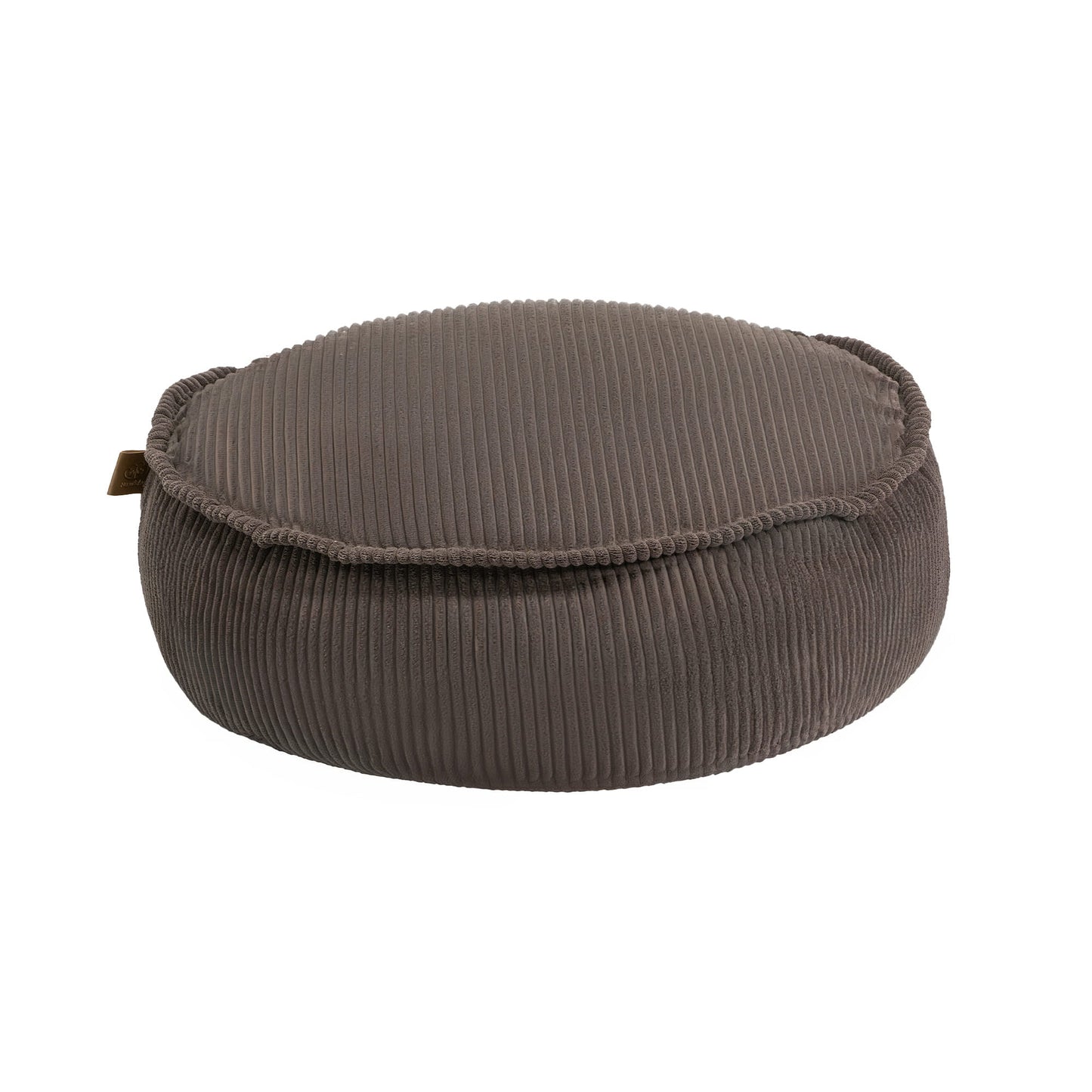 Ästhetischer runder Pouf, Braun