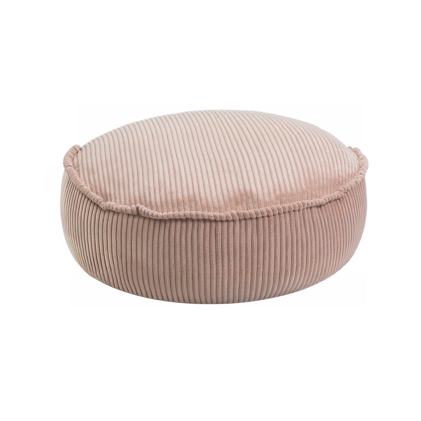 Ästhetischer runder Pouf, Puderrosa