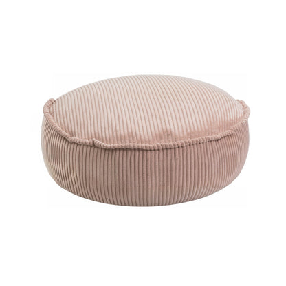 Ästhetischer runder Pouf, Puderrosa