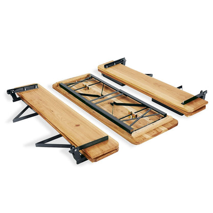 Children's bench and table set for outdoor festivities "SEPP MIT Lehne", 3 pieces