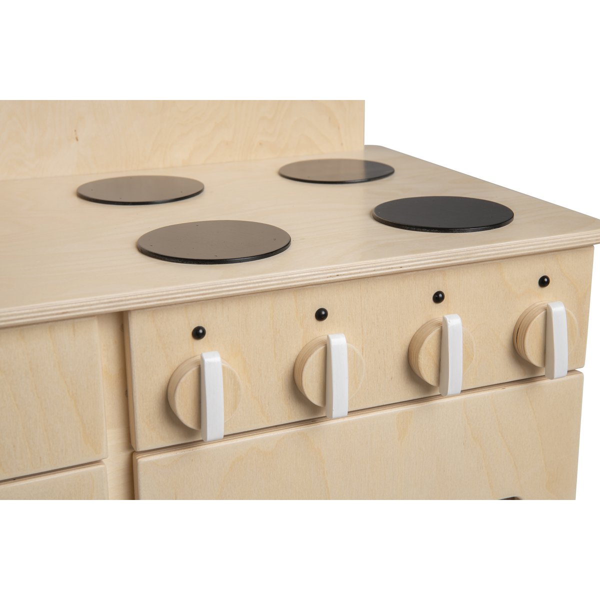 Van Dijk Toys houten speelgoed keuken / keukentje - Naturel met wit (Kinderopvang kwaliteit)