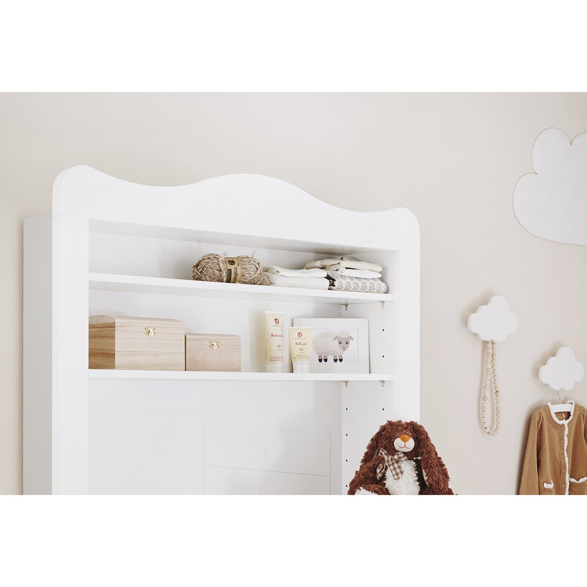Breed Florentina commode-opzetstuk met twee planken boven de commode