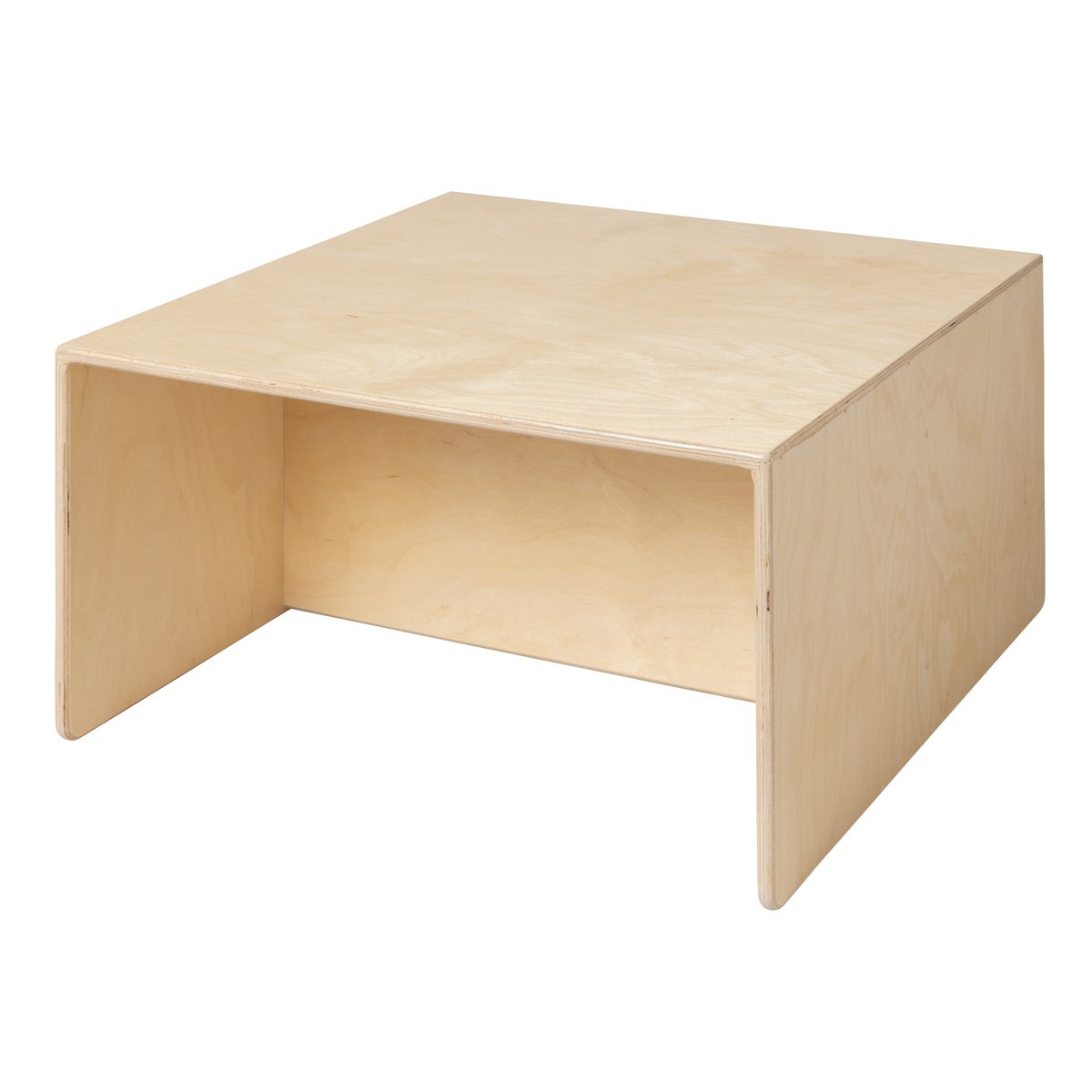 Houten kubustafel & kinderbank - 75x75x40 cm