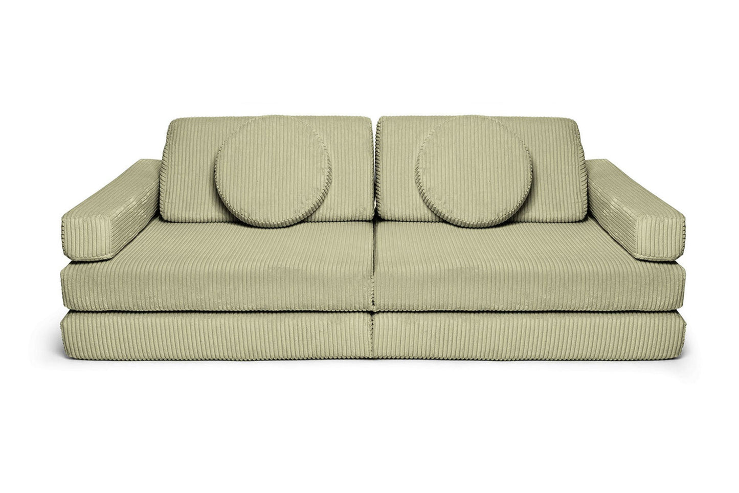 Shappy Speelbank Pure Corduroy in Matcha – vooraanzicht