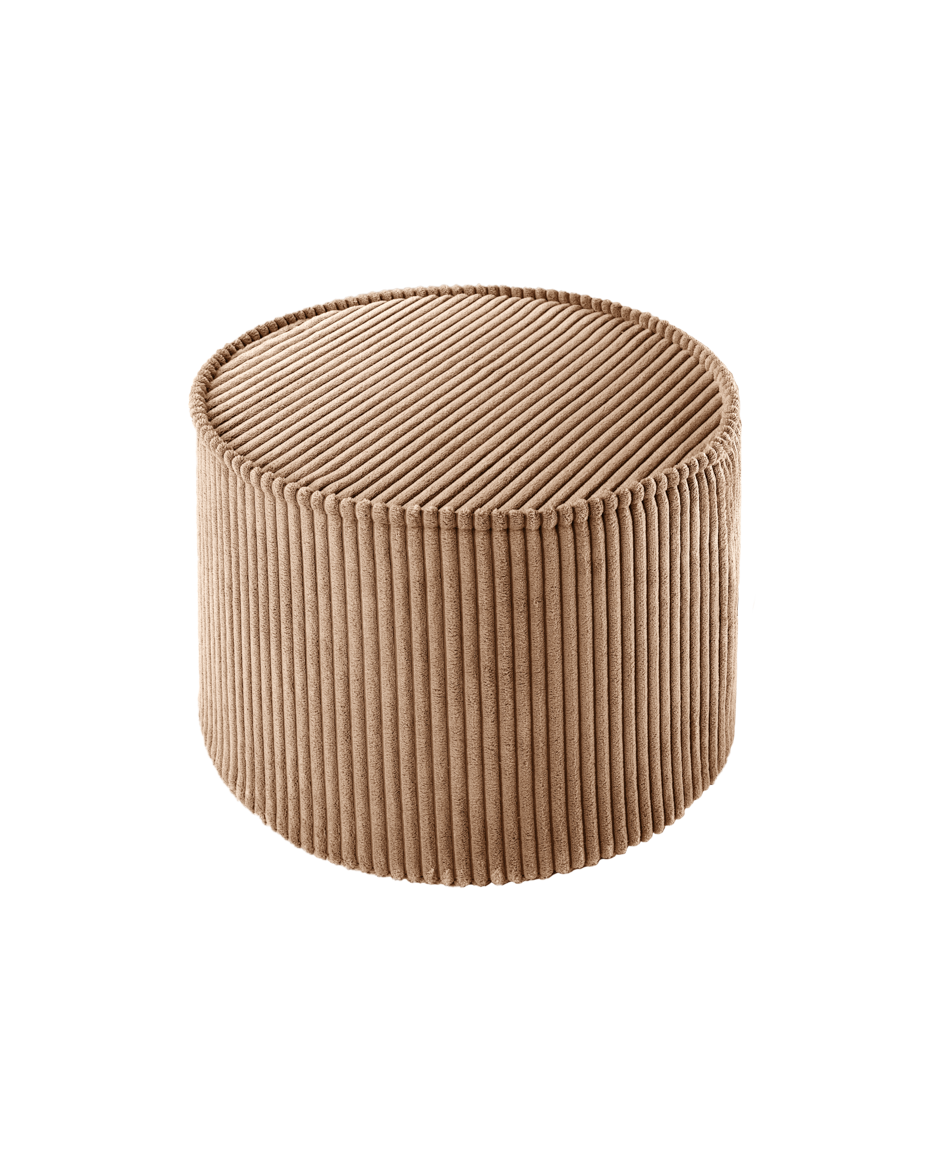 Wigiwama Toffee Pouffe - ribstof poef