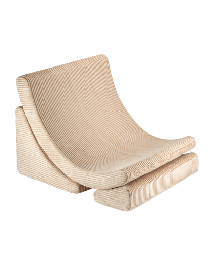 Wigiwama Moon Chair - brown sugar ribbed fabric