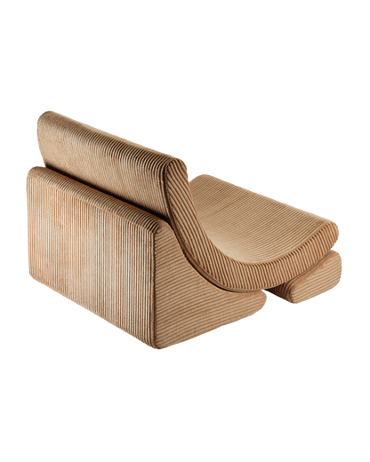 Wigiwama Toffee Moon Chair - ribstof loungestoel