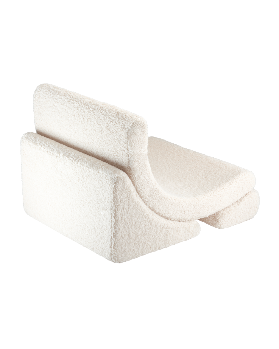 Wigiwama Cream White Moon Chair - teddystof loungestoel