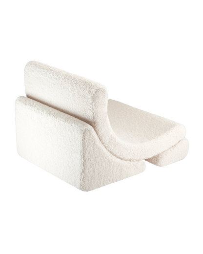 Wigiwama Cream White Moon Chair - teddystof loungestoel