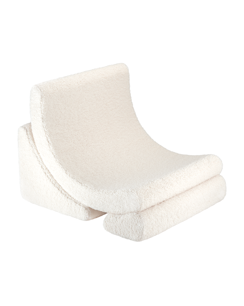 Wigiwama Cream White Moon Chair - teddystof loungestoel