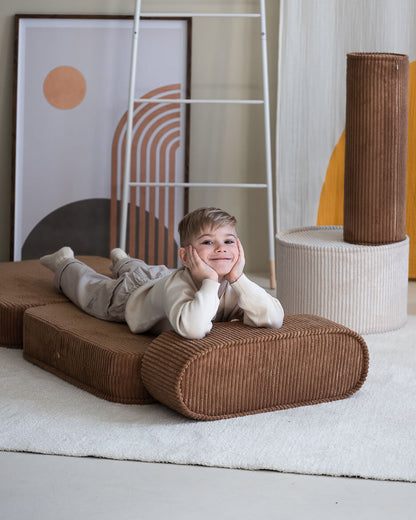 Wigiwama Toffee Flip Chair - ribstof kinderstoel