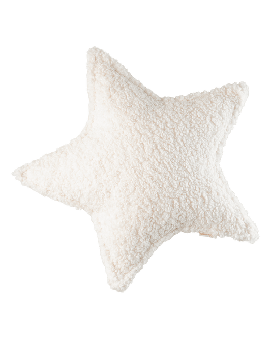 Wigiwama Cream White Star Cushion - teddystof kussen