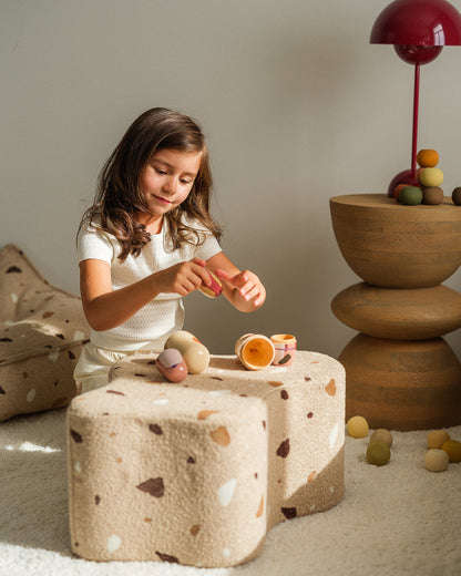 Terrazzo Sand Cloud Pouffe