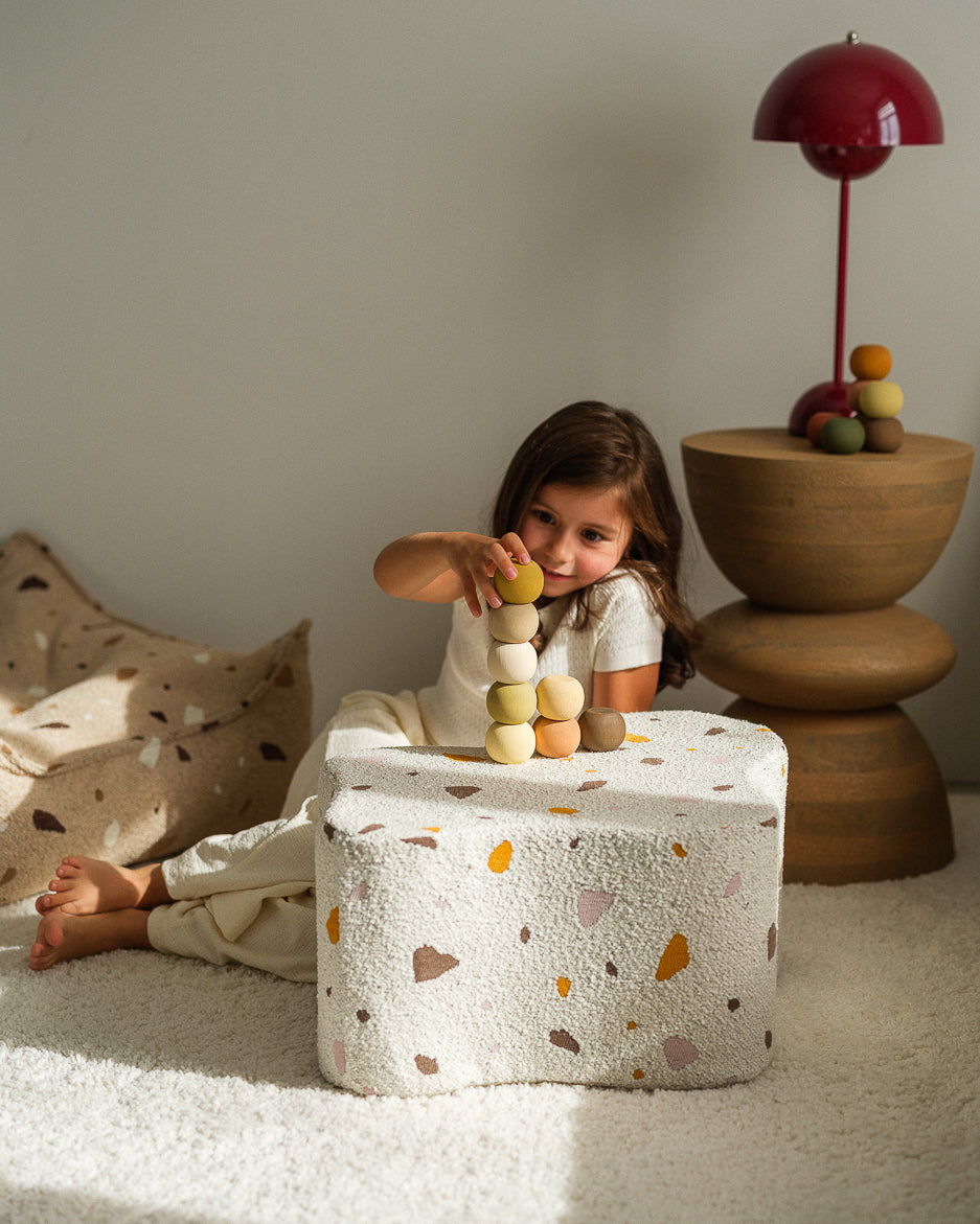 Wigiwama Terrazzo Marble Cloud Pouffe