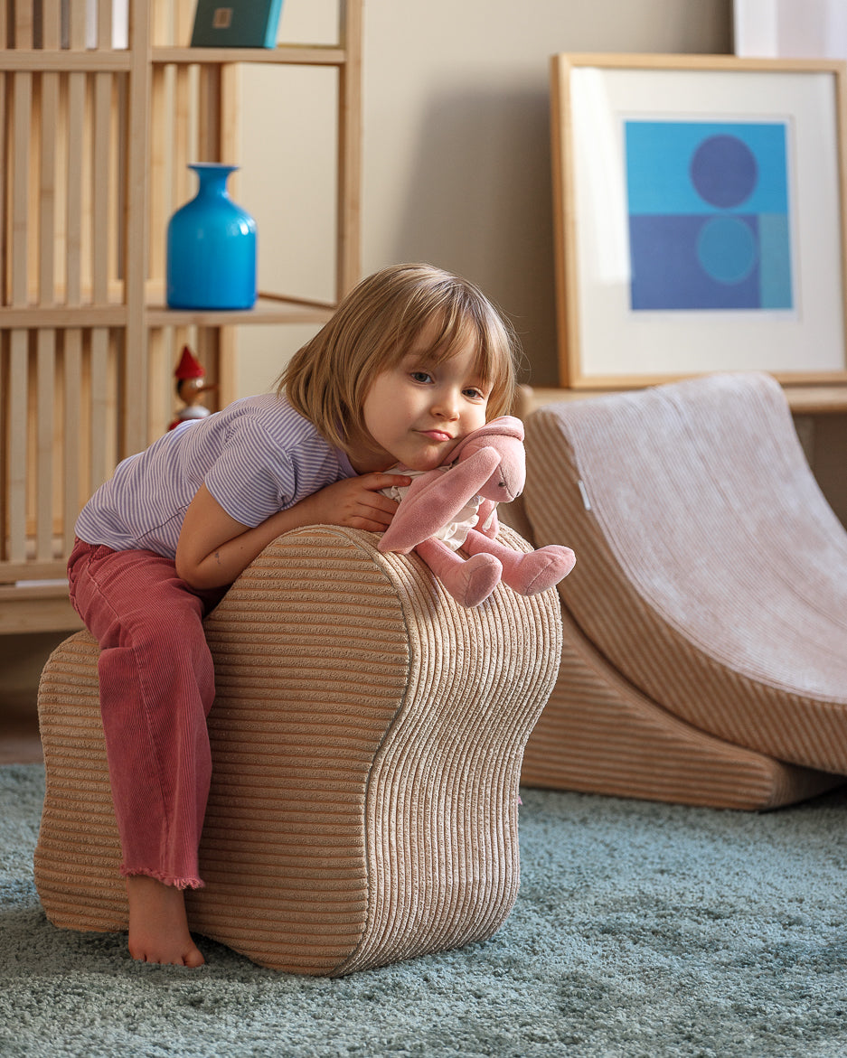 Wigiwama Brown Sugar Cloud Pouffe - ribstof poef