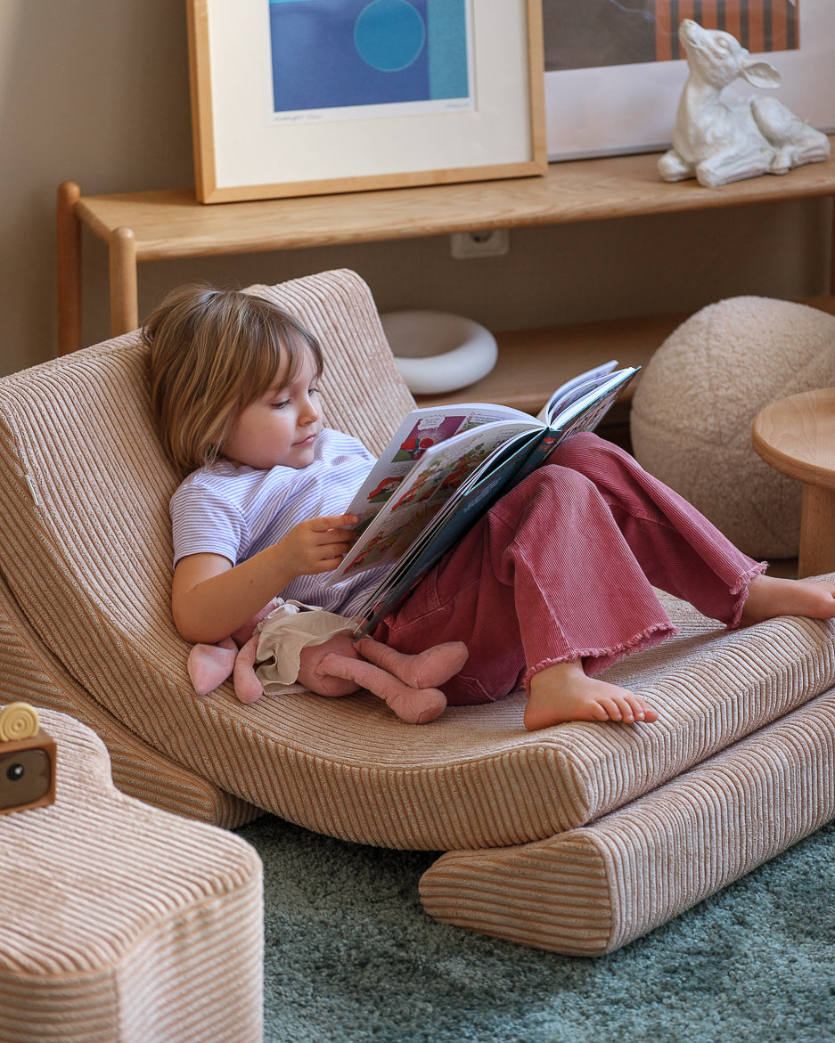 Wigiwama Brown Sugar Moon Chair - ribstof loungestoel