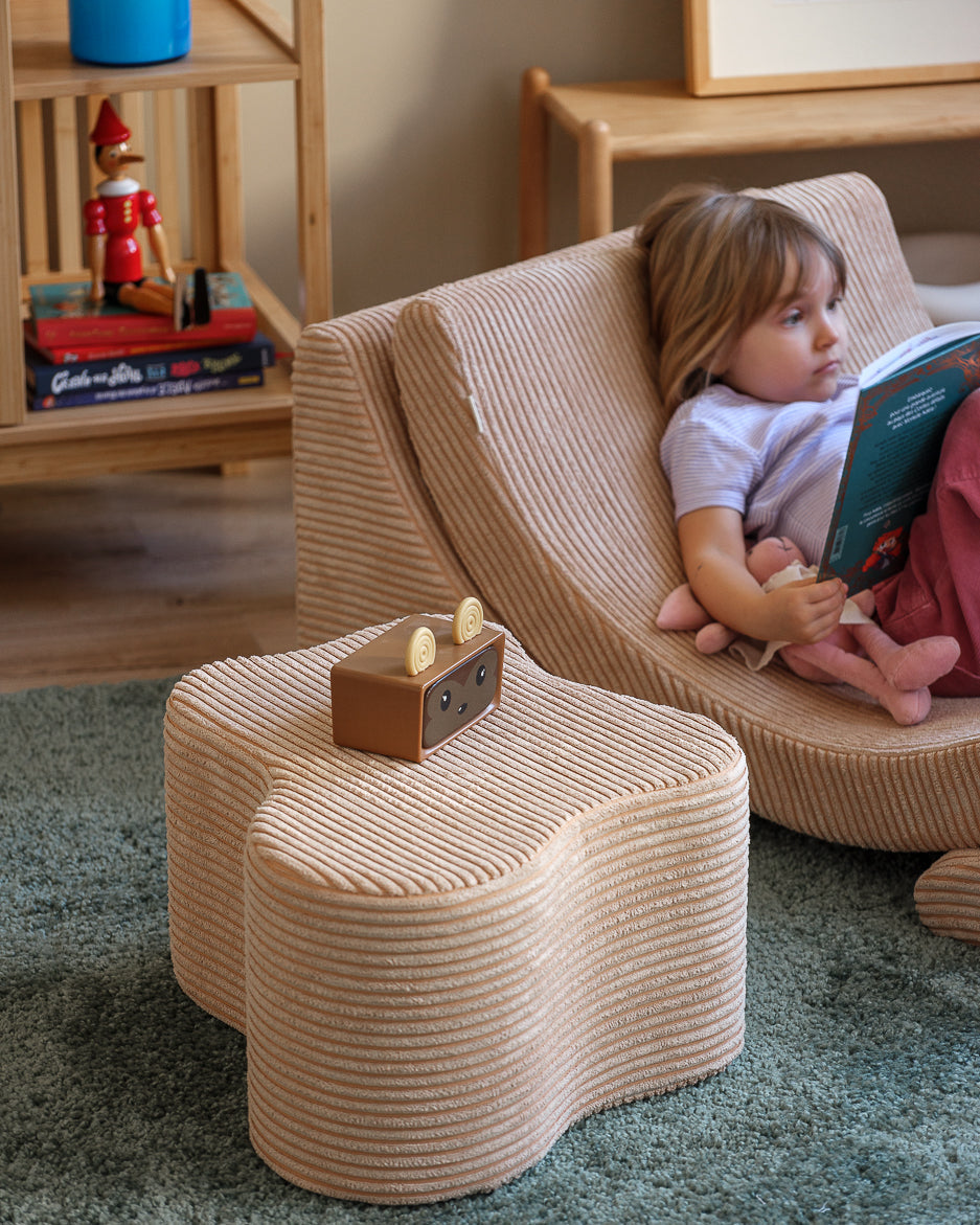 Wigiwama Brown Sugar Cloud Pouffe - ribstof poef