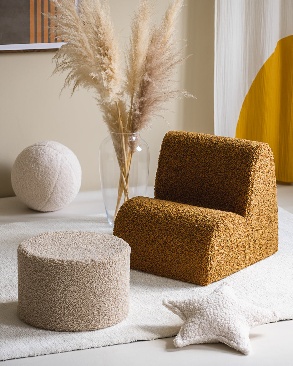 Wigiwama Biscuit Pouffe - teddystof poef