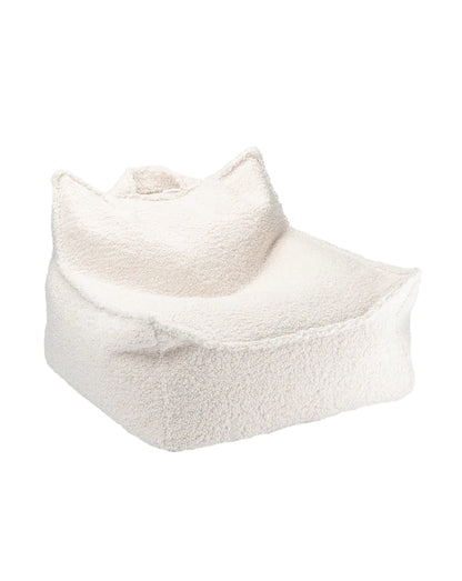 Wigiwama Cream White Beanbag Chair - teddystof zitzak