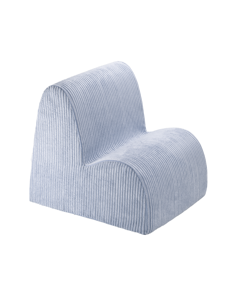 Wigiwama Blueberry Blue Cloud Chair  - ribstof kinderstoel