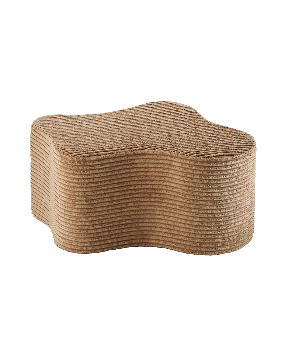 Wigiwama Toffee Cloud Pouffe - ribstof poef