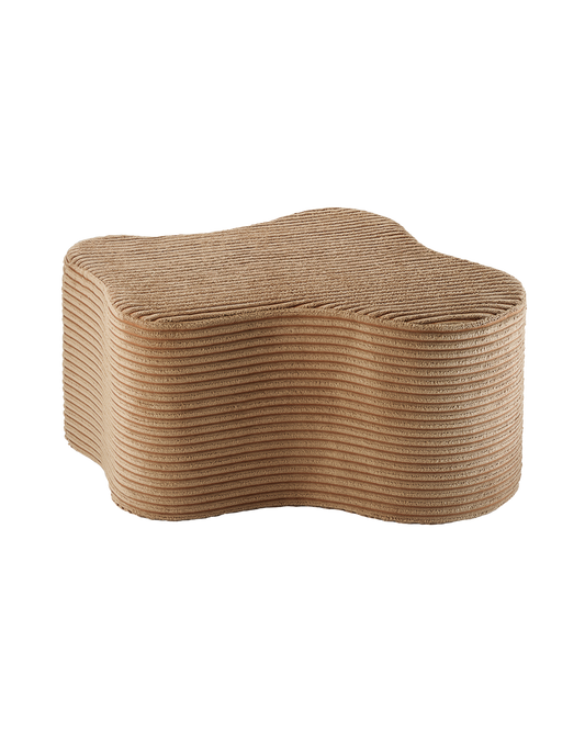 Wigiwama Toffee Cloud Pouffe - ribstof poef