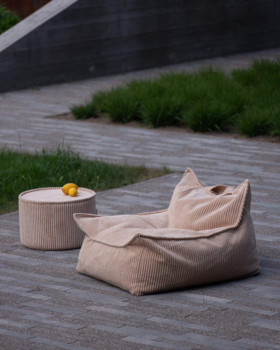 Wigiwama Brown Sugar Pouffe - ribstof poef