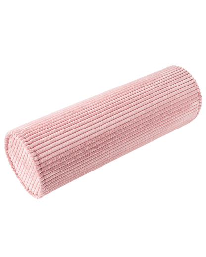 Wigiwama Pink Mousse Roll Cushion - ribstof kussen