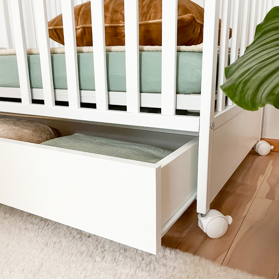ATB LUX 120 × 60 cm ledikant with drawer & wheels – extra productafbeelding