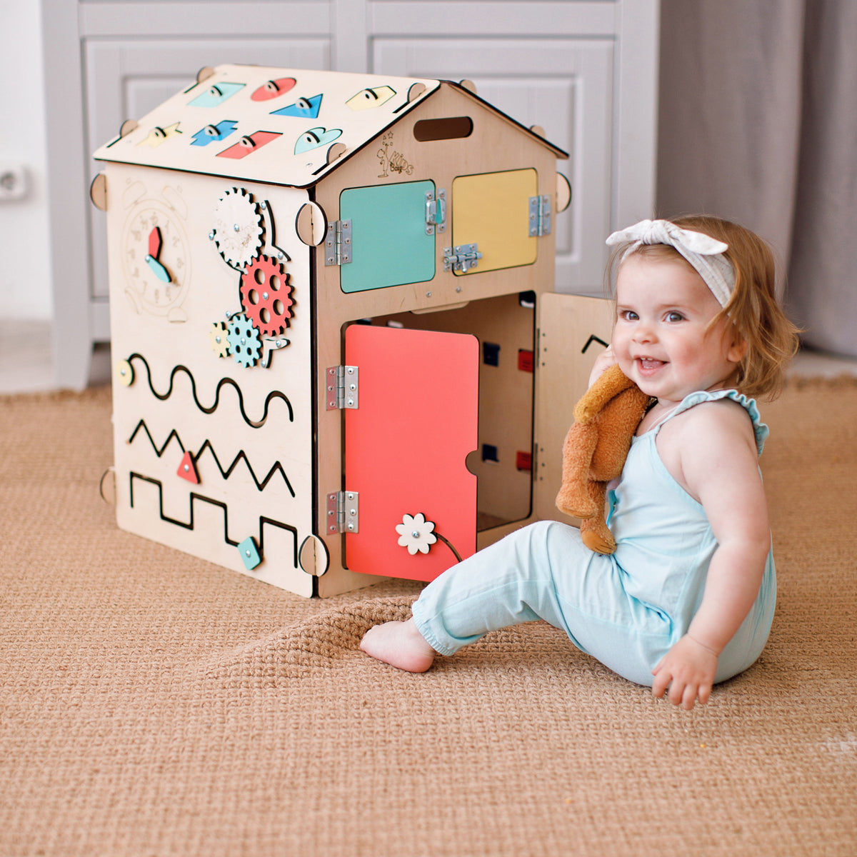 BusyKids Busy Board speelhuisje – naturel