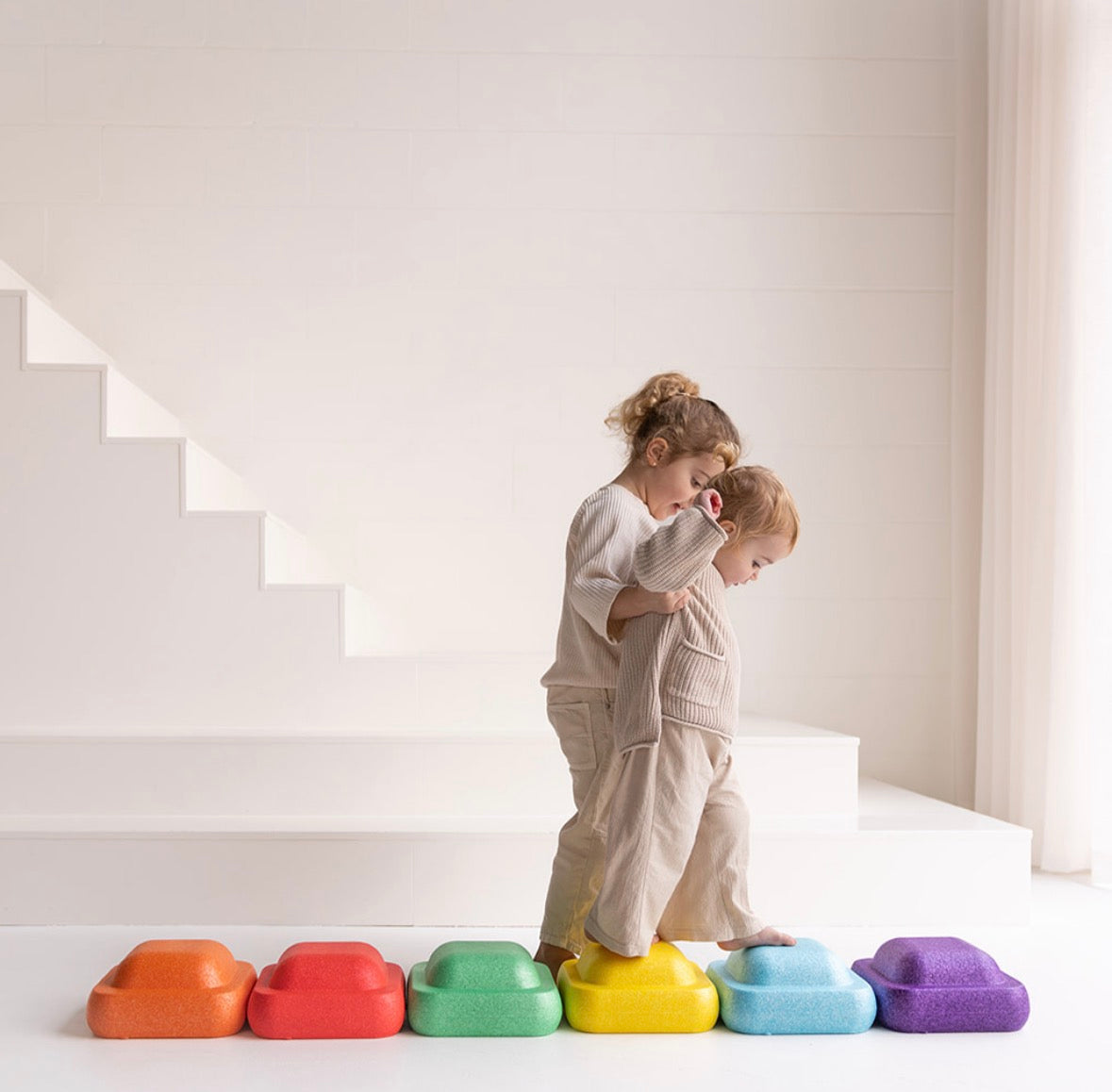 Jindl stapelstenen regenboog - 6 stuks