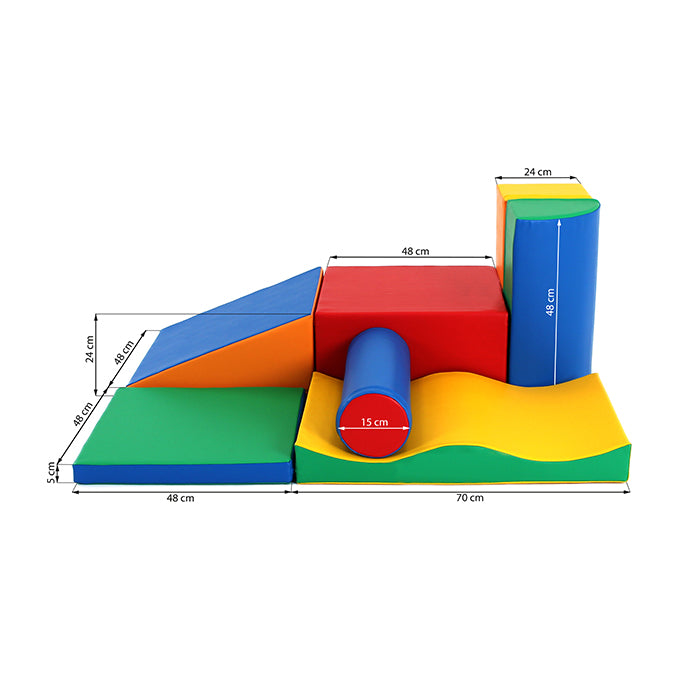 Measurements for a foam soft play set