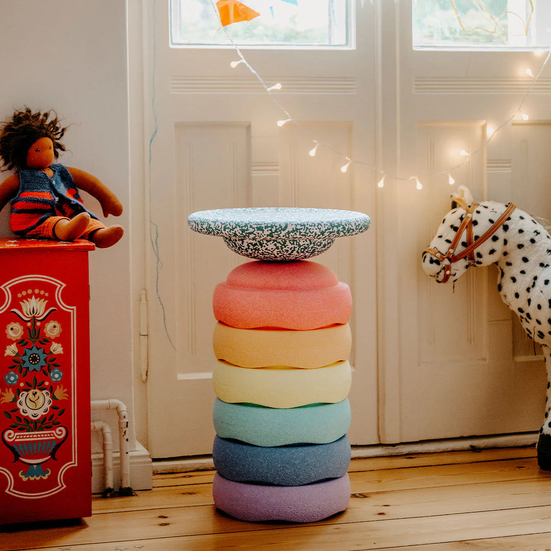 Stapelstein Pastel set van 6 + Blush balance board