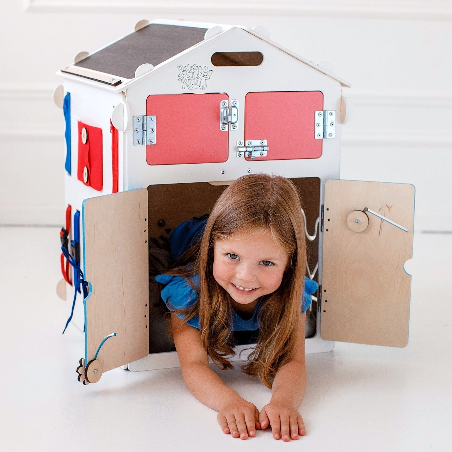 BusyBoard Sensory Play House - White