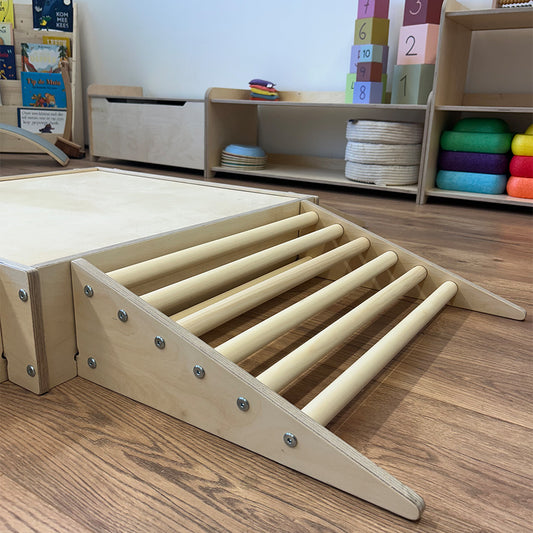 Houten kruipheuvel - trap 16 cm - kruipkist accessoire