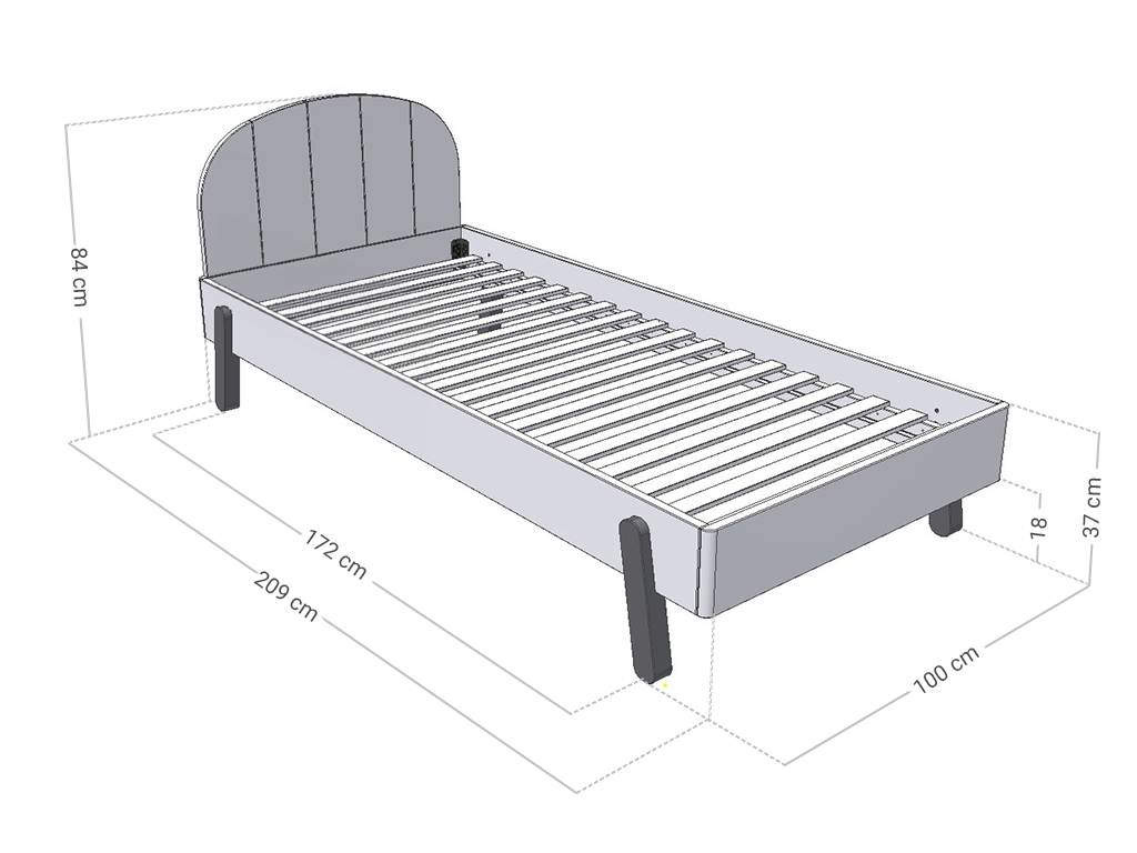 House bed Villy - wooden children's bed for 2 - duo bed house