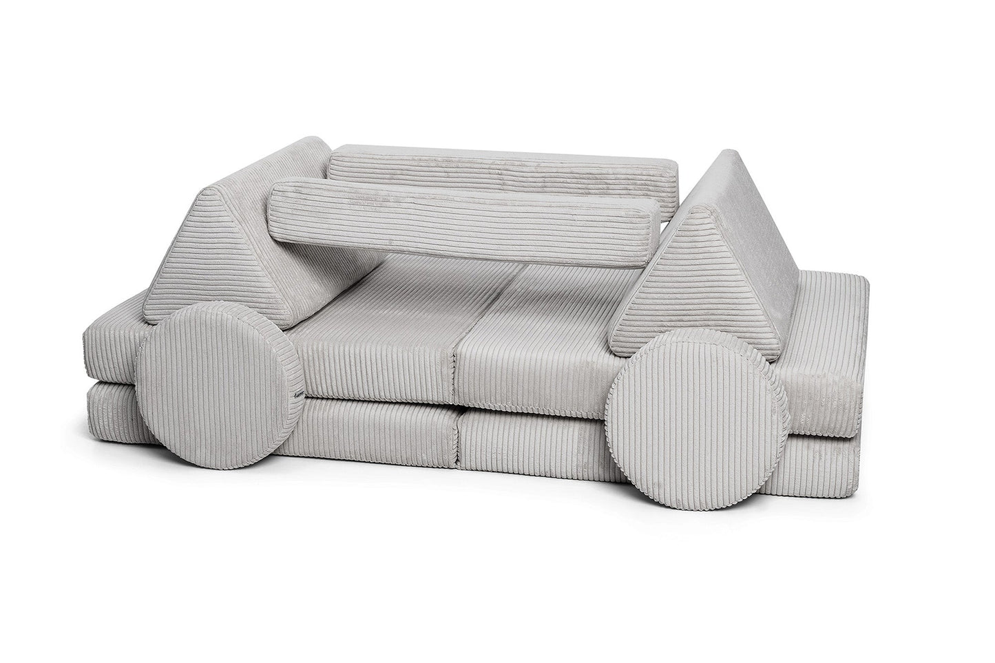 Shappy Speelbank Pure Corduroy in Pebble – opgebouwd als auto