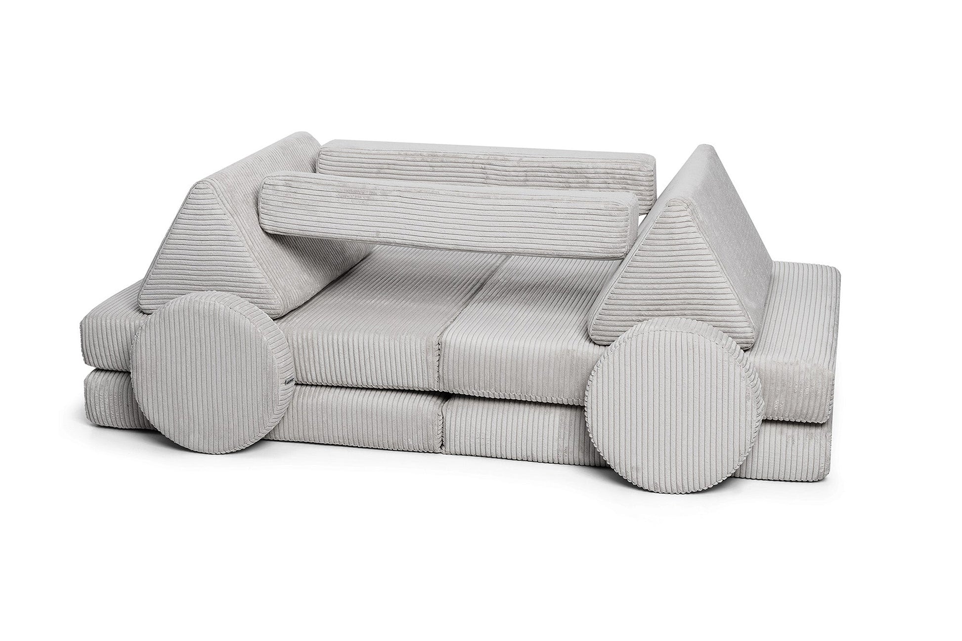 Shappy Speelbank Pure Corduroy in Pebble – opgebouwd als auto