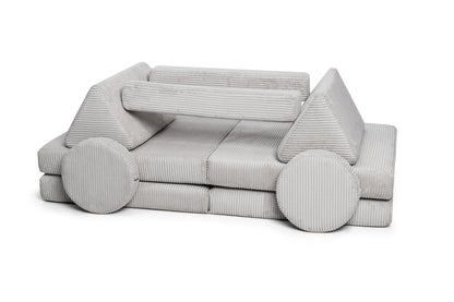 Shappy Speelbank Pure Corduroy in Pebble – opgebouwd als auto