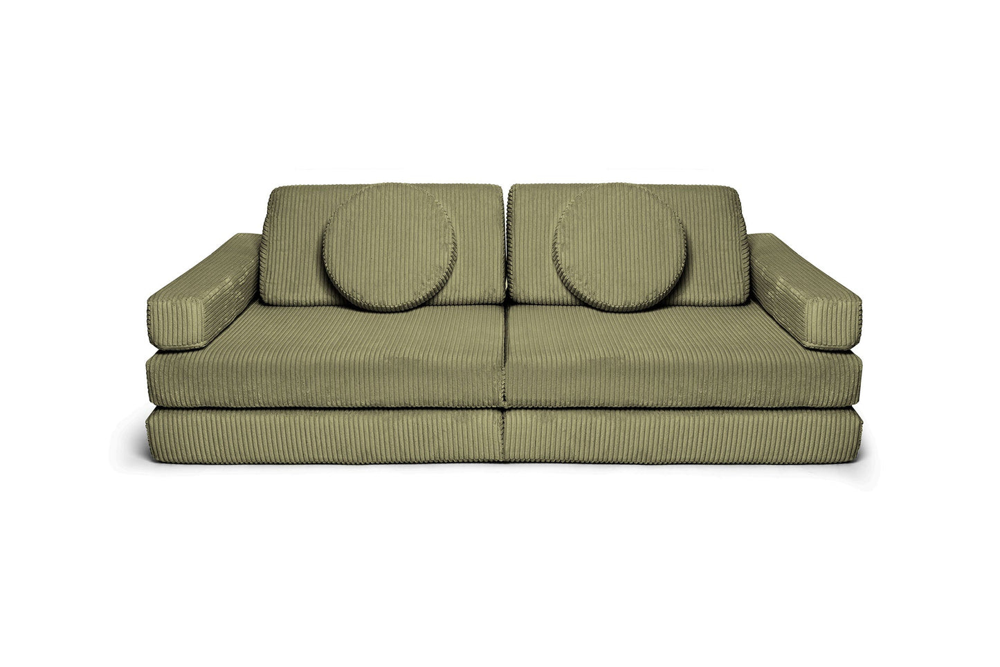 Shappy Speelbank Pure Corduroy in Dusty Sage – vooraanzicht