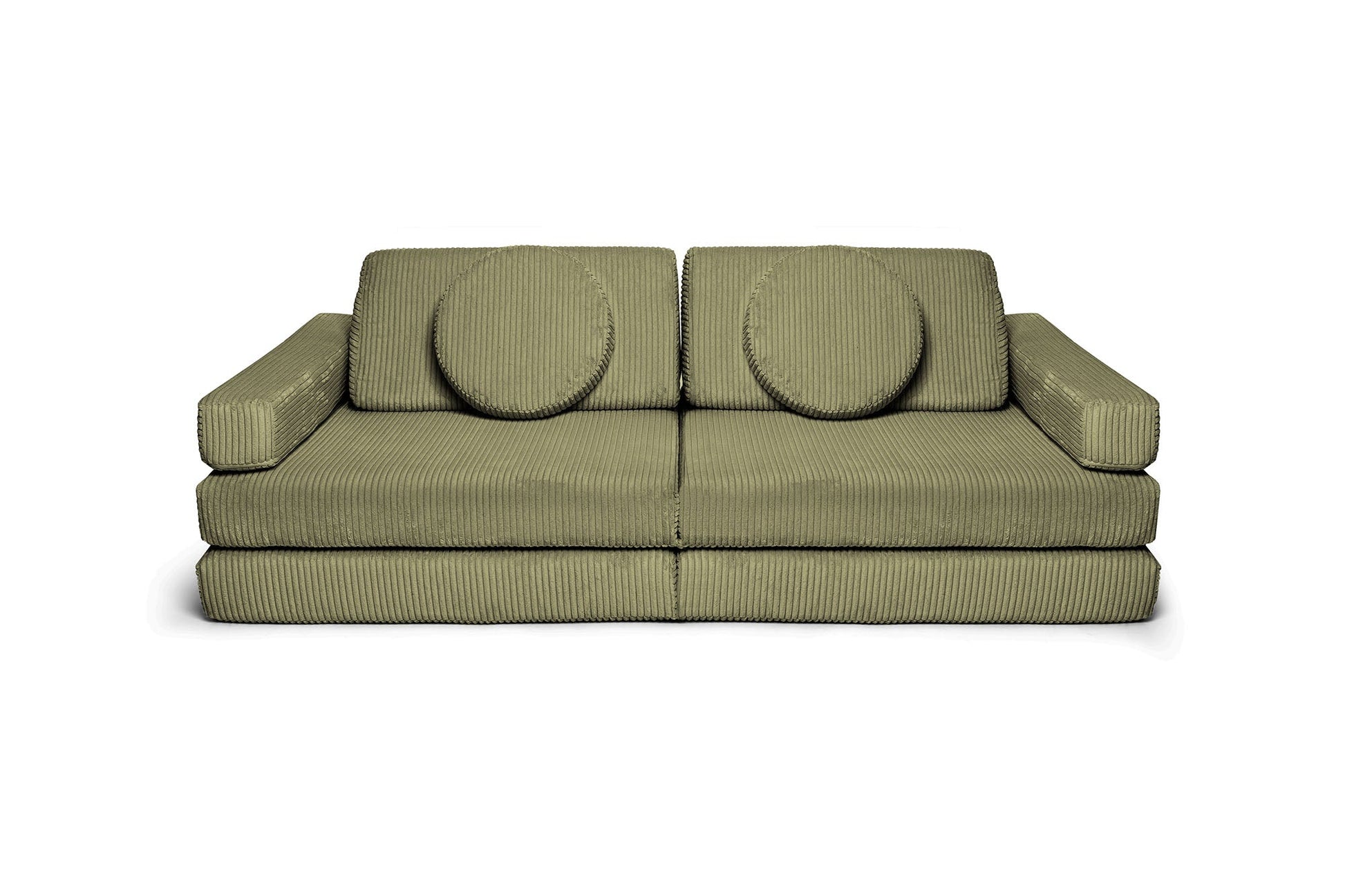 Shappy Speelbank Pure Corduroy in Dusty Sage – vooraanzicht