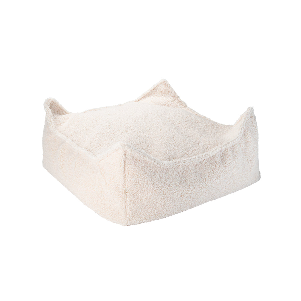 Wigiwama Square Ottoman Cream White - teddystof poef