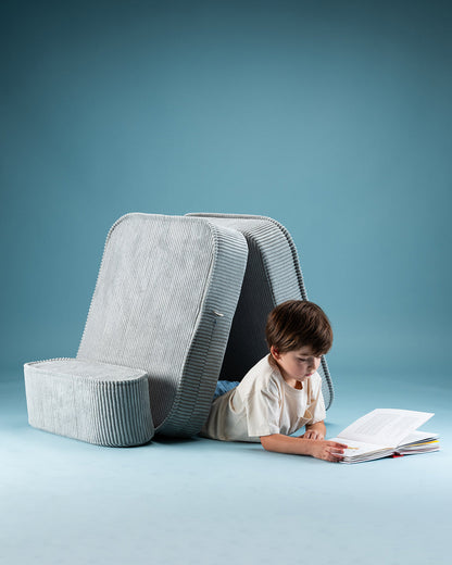 Wigiwama Peppermint Green Flip Chair - ribstof kinderstoel