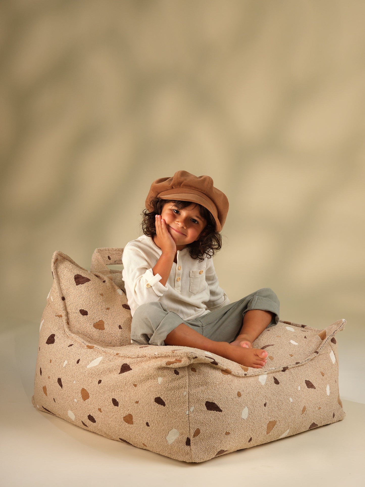 Wigiwama Terrazzo Sand Beanbag Chair - geweven zitzak