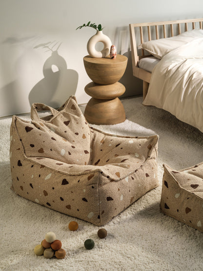 Wigiwama Terrazzo Sand Beanbag Chair - geweven zitzak