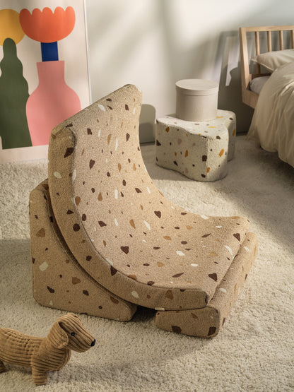 Wigiwama Terrazzo Sand Moon Chair - geweven loungestoel