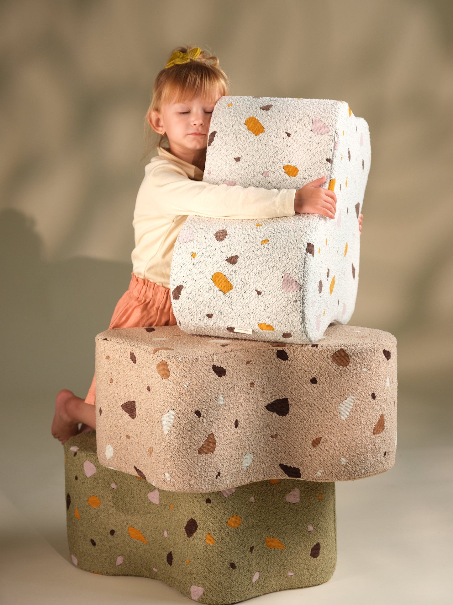 Terrazzo Moss Cloud Pouffe