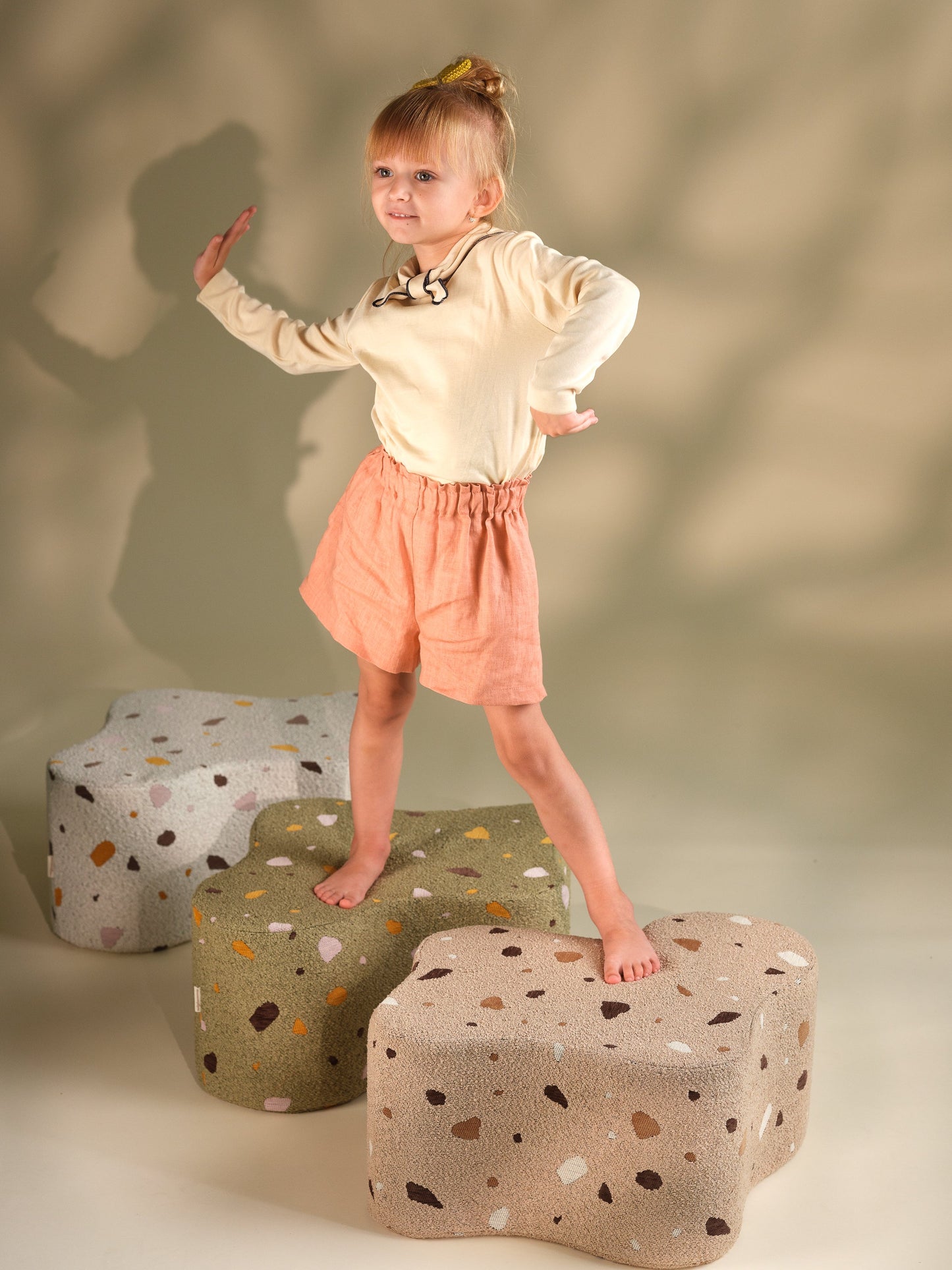 Terrazzo Marble Cloud Pouffe