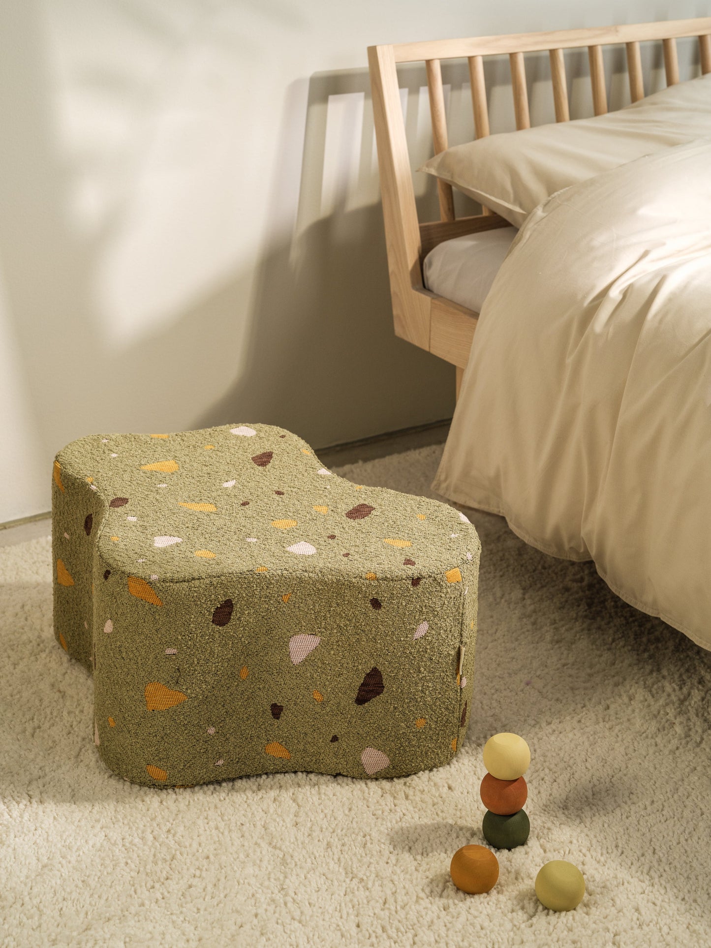 Wigiwama Terrazzo Moss Cloud Pouffe